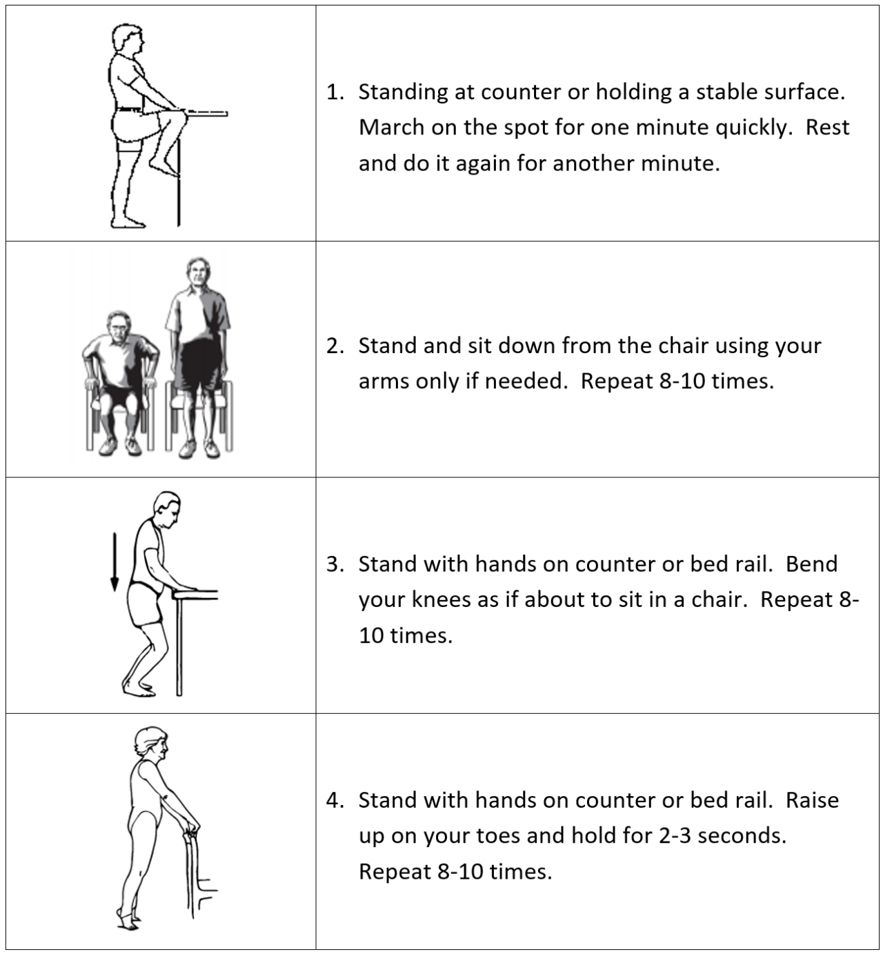 Standing Exercises