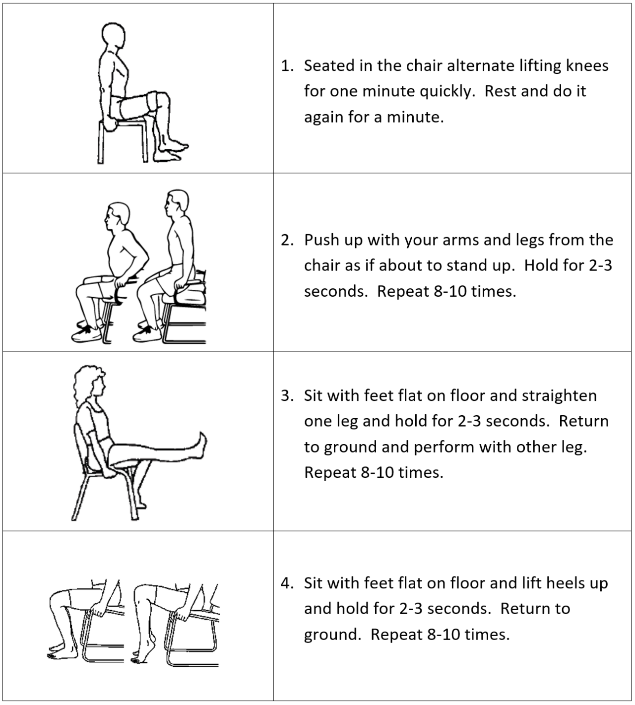 Sitting Exercises