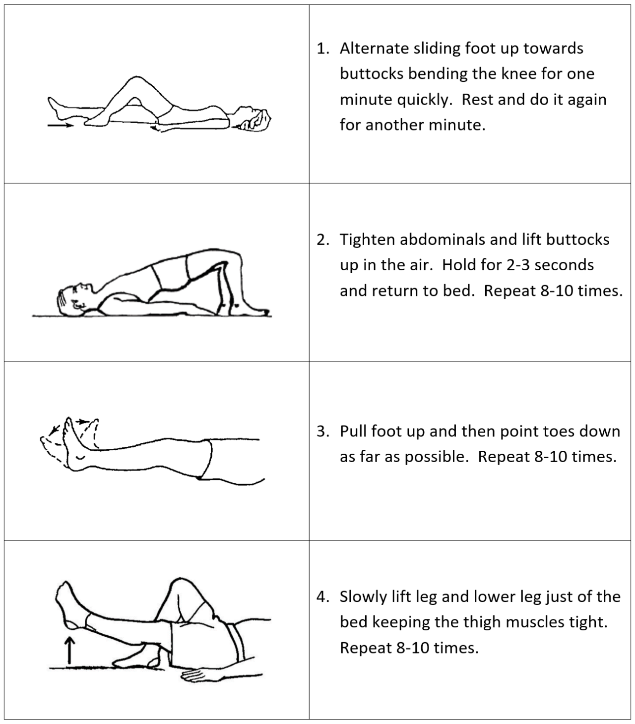 Bed Exercises