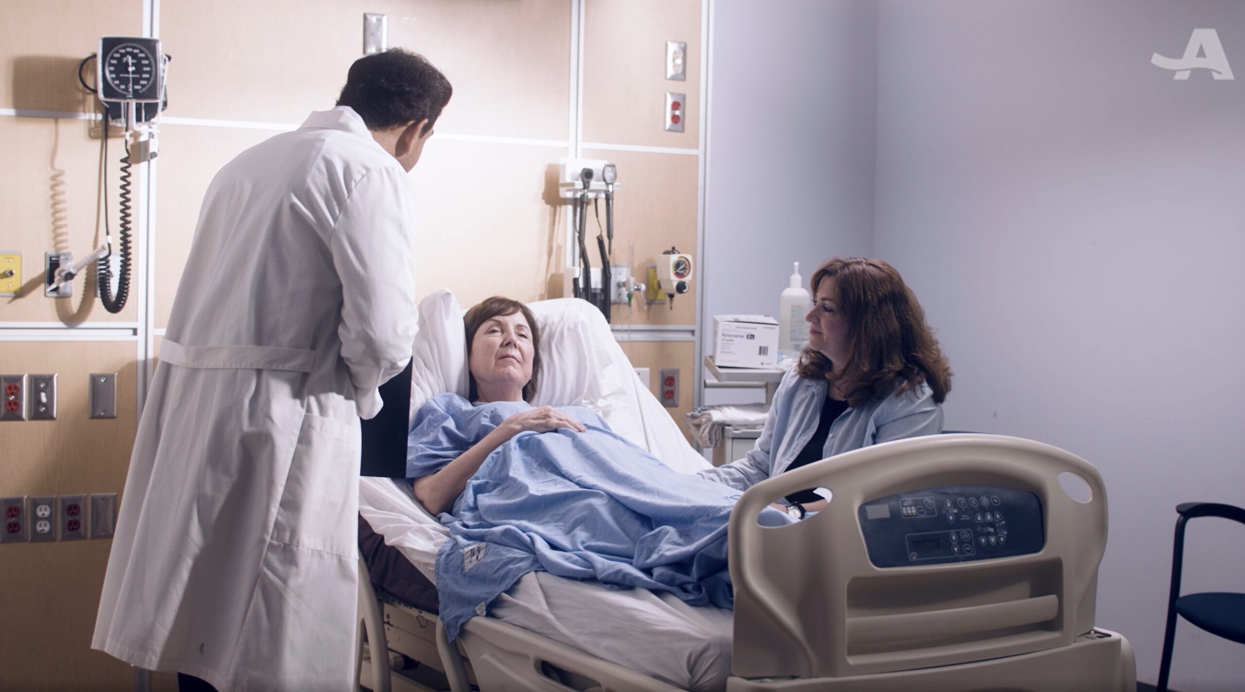 Doctor patient and caregiver