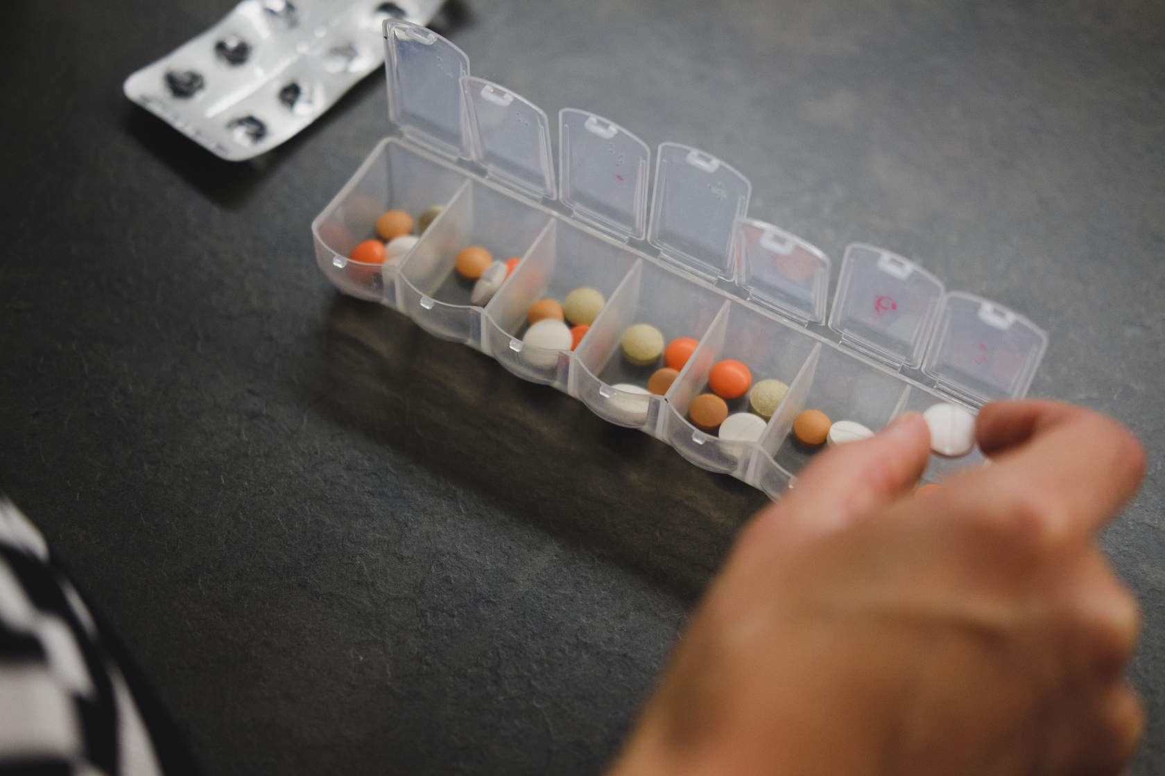 Pill schedule container